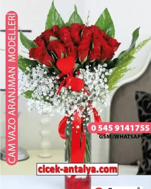 40 KIRMIZI GÜL VE KALPLER ÜRÜN KODU CV34