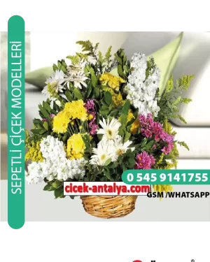 BAHARIN MÜJDECİSİ RENGARENK ÇİÇEK SEPETİ ÜRÜN KODU SPA17