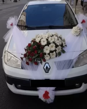 Antalya Çelenk - Antalya Çiçekçi-Küresel Çiçekçilik | Çiçekçi Antalya Gelin Arabası Süsleme Döşemealtı Modeli Gas06