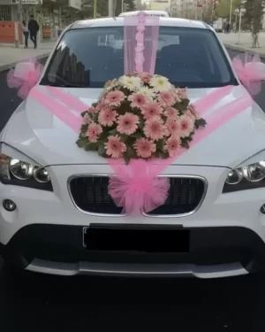 Antalya Çelenk - Antalya Çiçekçi-Küresel Çiçekçilik | Çiçekçi Antalya Gelin Arabası Süsleme Kumluca Modeli Gas01